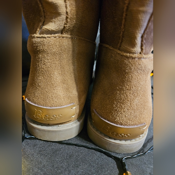 BASS ARIA brown Suede and Shearling Boots sz8 - Picture 4 of 12